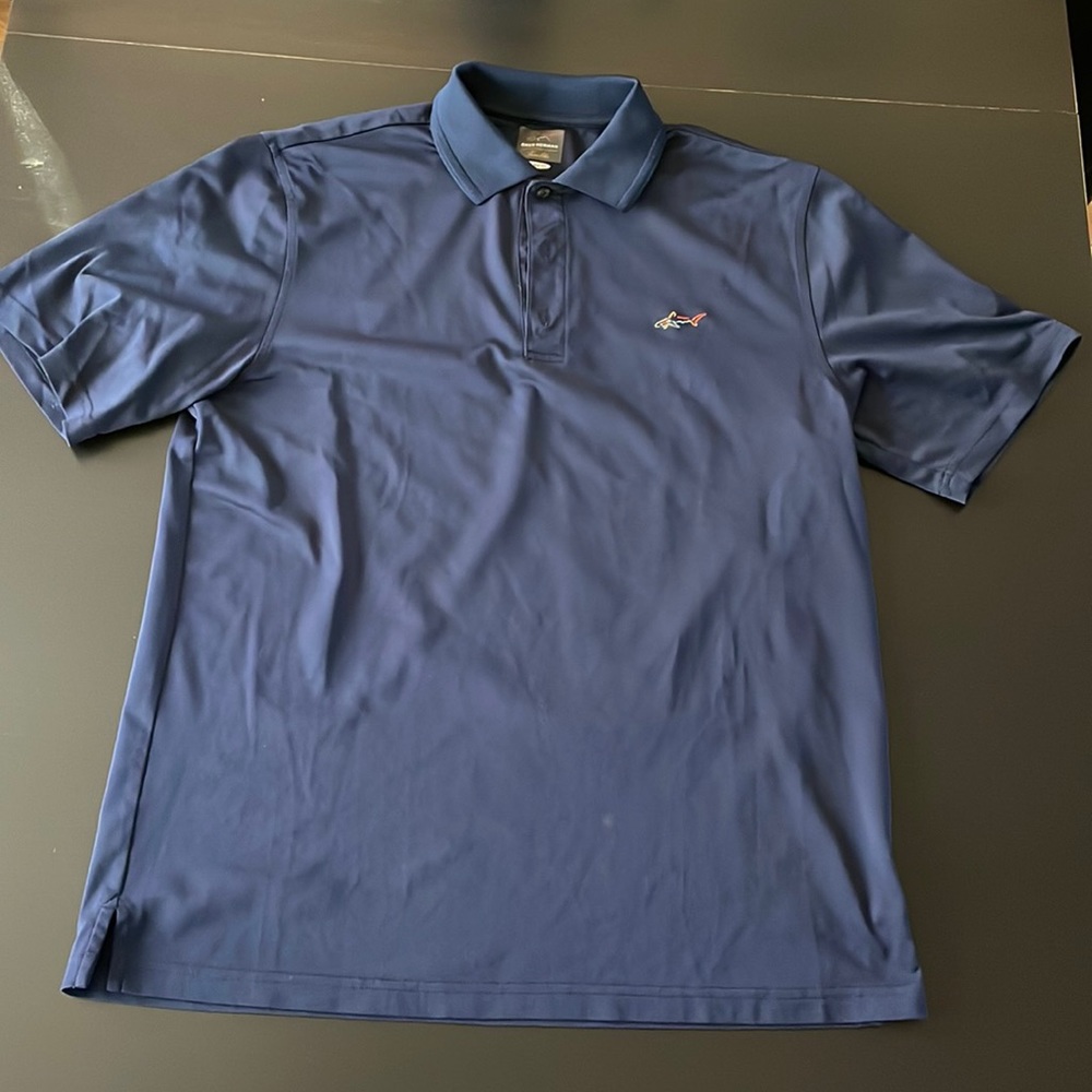Men’s Greg Norman Polo, M, Blue.